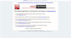 Desktop Screenshot of highcriteria.ca