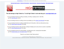 Tablet Screenshot of highcriteria.ca